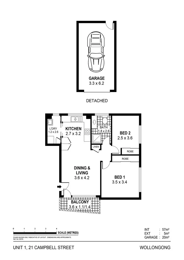 Floorplan of Homely unit listing, 1/21 Campbell Street, Wollongong NSW 2500