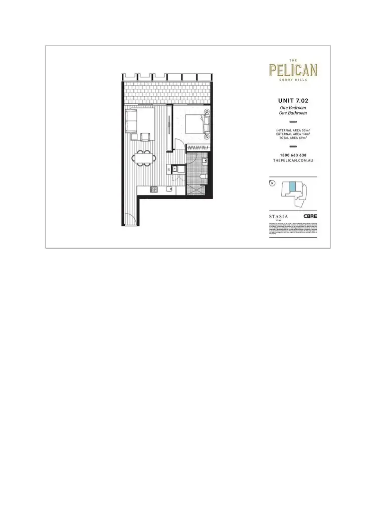 Floorplan of Homely apartment listing, 702/23 Pelican Street, Surry Hills NSW 2010