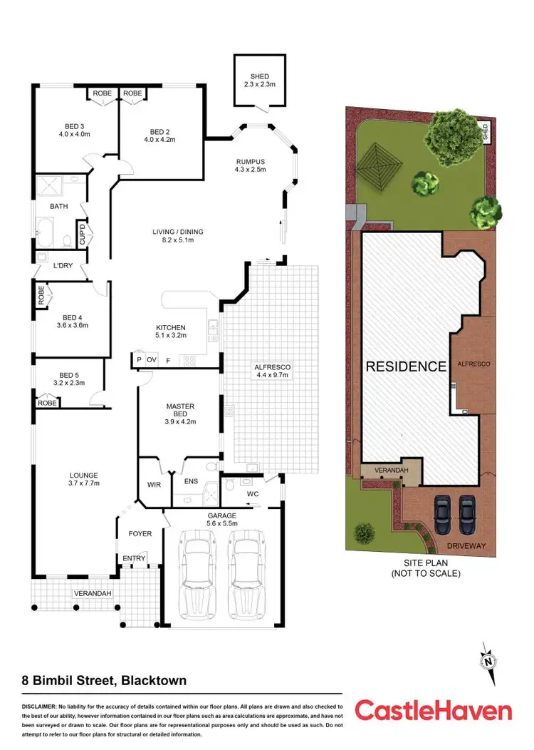 Floorplan of Homely house listing, 8 Bimbil Street, Blacktown NSW 2148