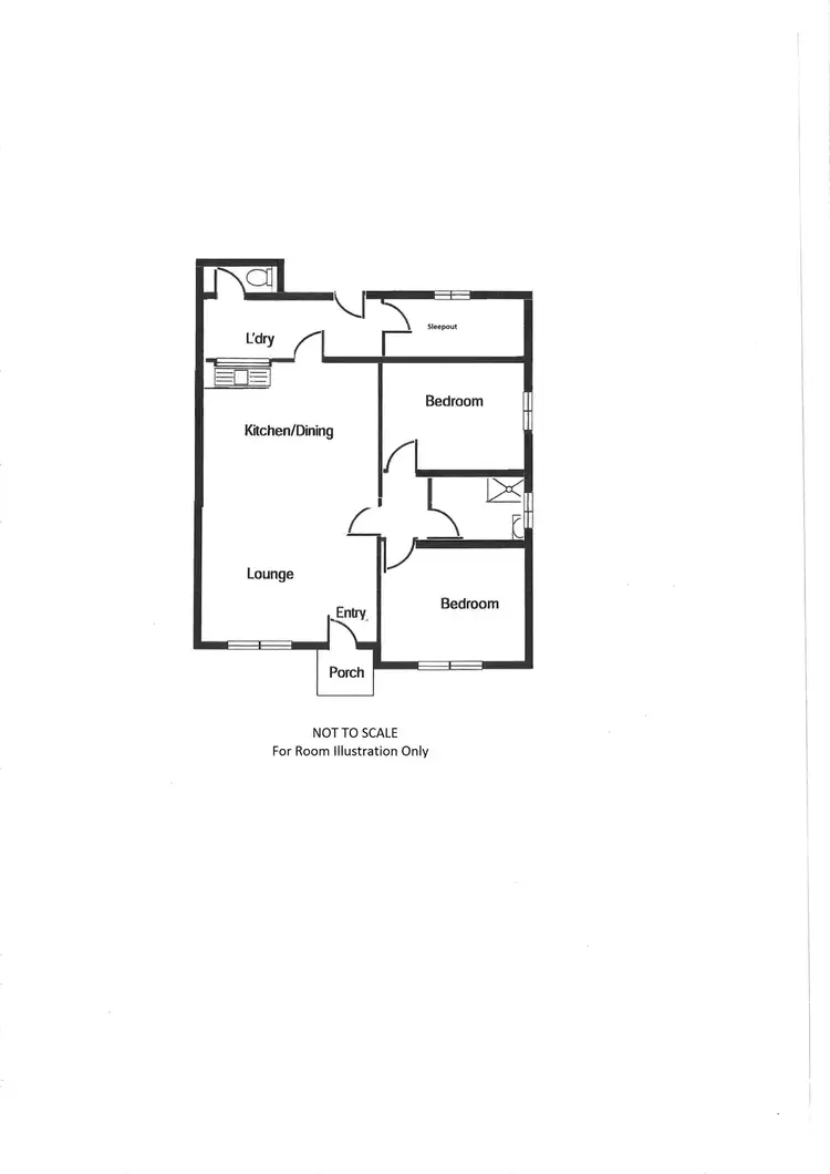 Floorplan of Homely semi-detached listing, 118 Ward Street, Whyalla SA 5600
