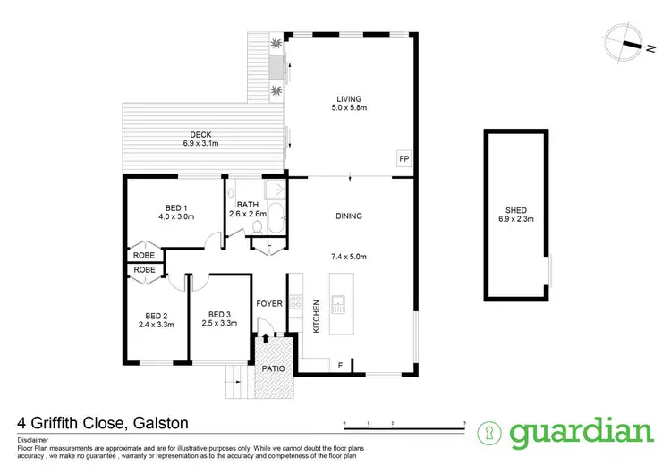 Floorplan of Homely house listing, 4 Griffith Close, Galston NSW 2159