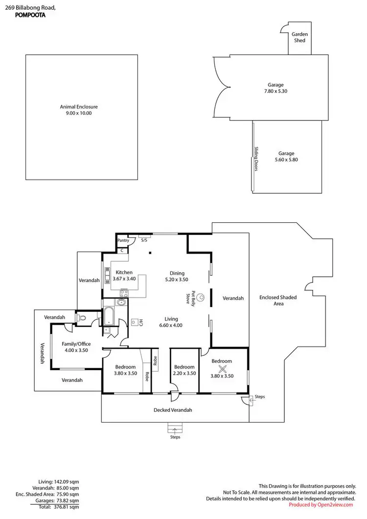 Floorplan of Homely house listing, 269 Billabong Road, Pompoota SA 5238