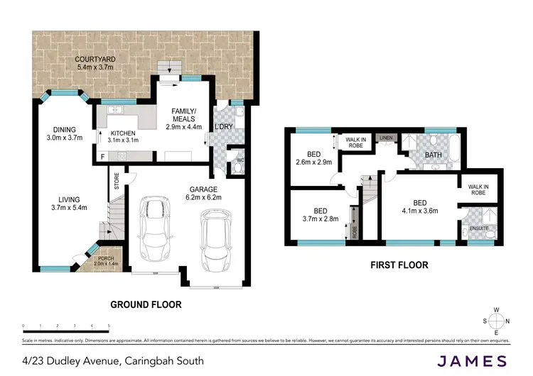 Floorplan of Homely townhouse listing, 4/23 Dudley Avenue, Caringbah South NSW 2229