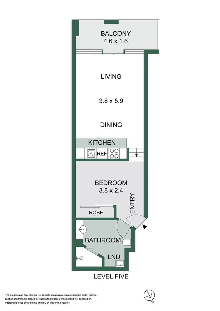 Floorplan of Homely apartment listing, 508/105 Campbell Street, Surry Hills NSW 2010