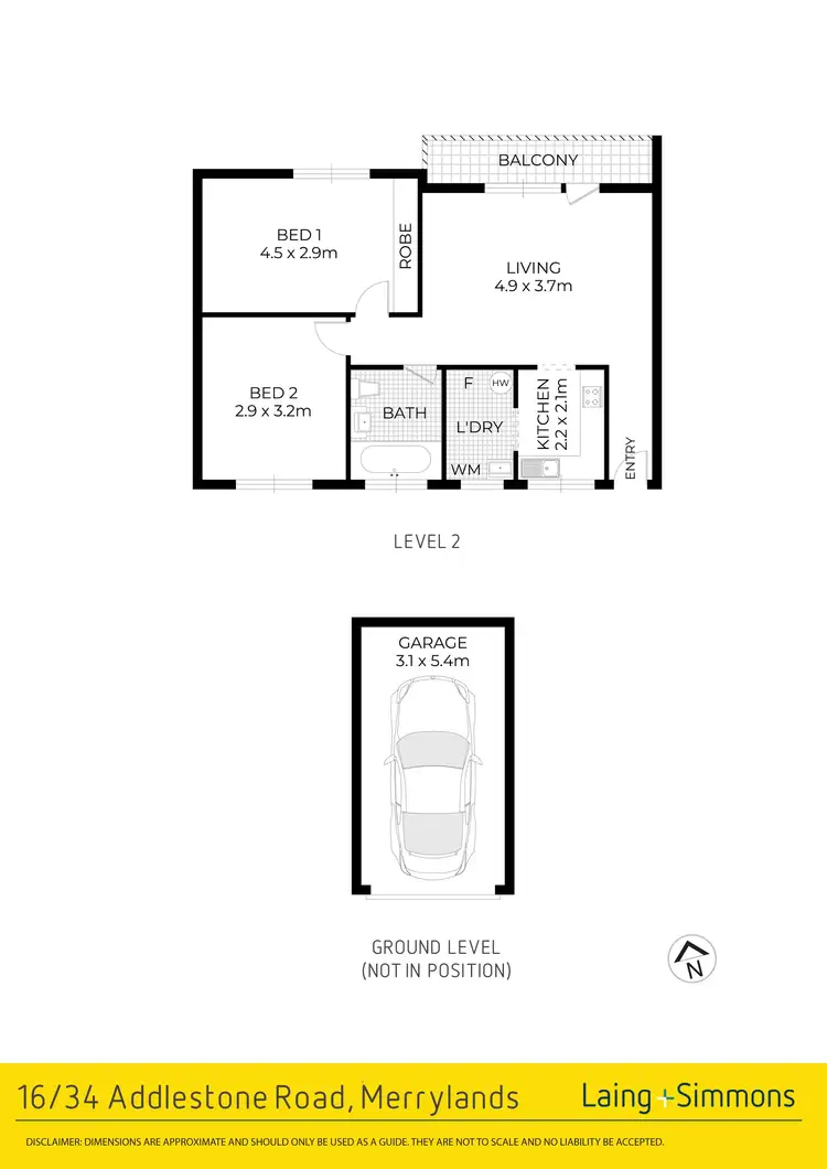 Floorplan of Homely apartment listing, 16/34 Addlestone Road, Merrylands NSW 2160