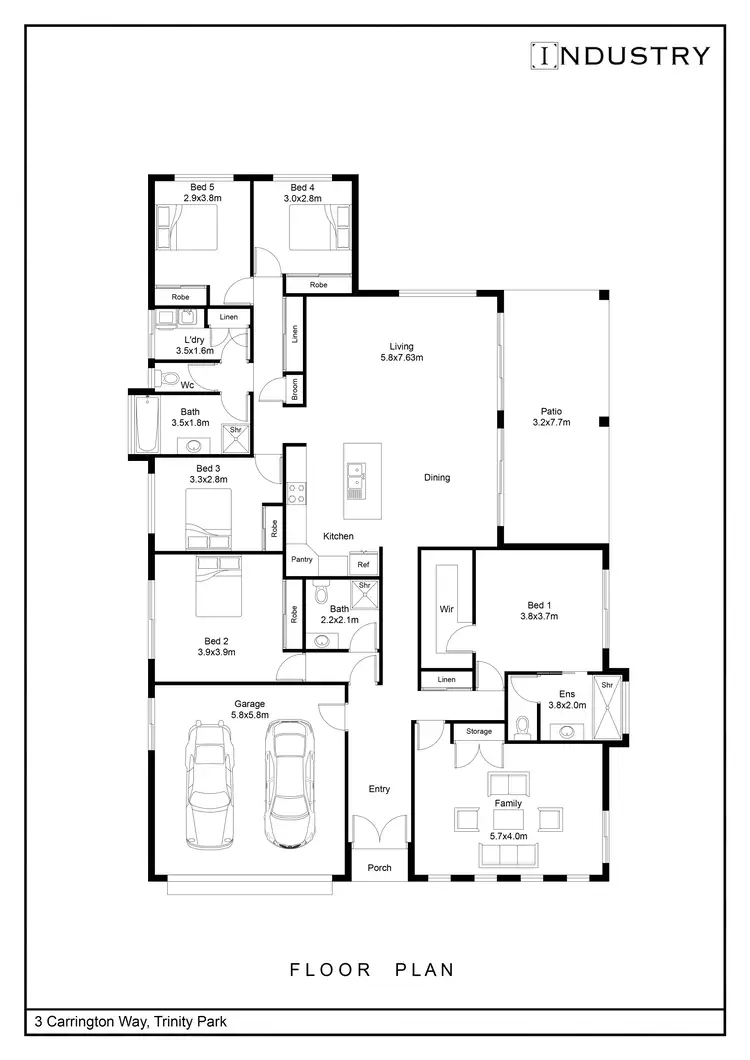 Floorplan of Homely house listing, 3 Carrington Way, Trinity Park QLD 4879