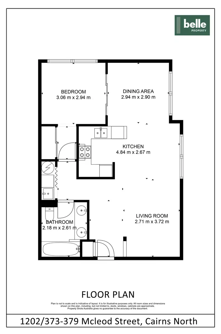 Floorplan of Homely apartment listing, 1202/2-10 Greenslopes Street, Cairns North QLD 4870