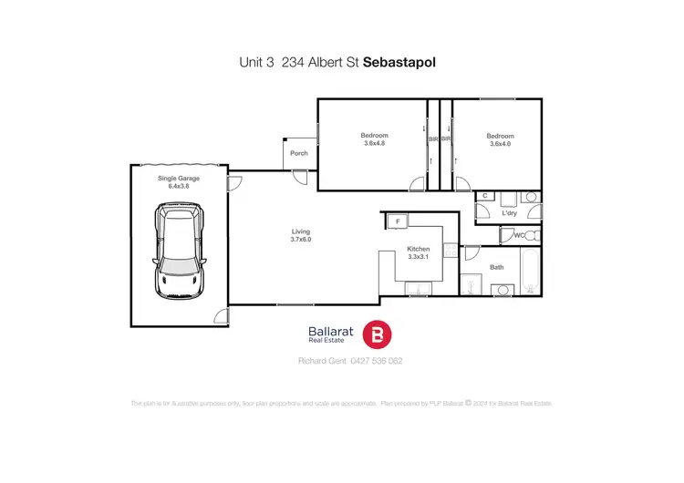 Floorplan of Homely unit listing, 3/234 Albert Street, Sebastopol VIC 3356