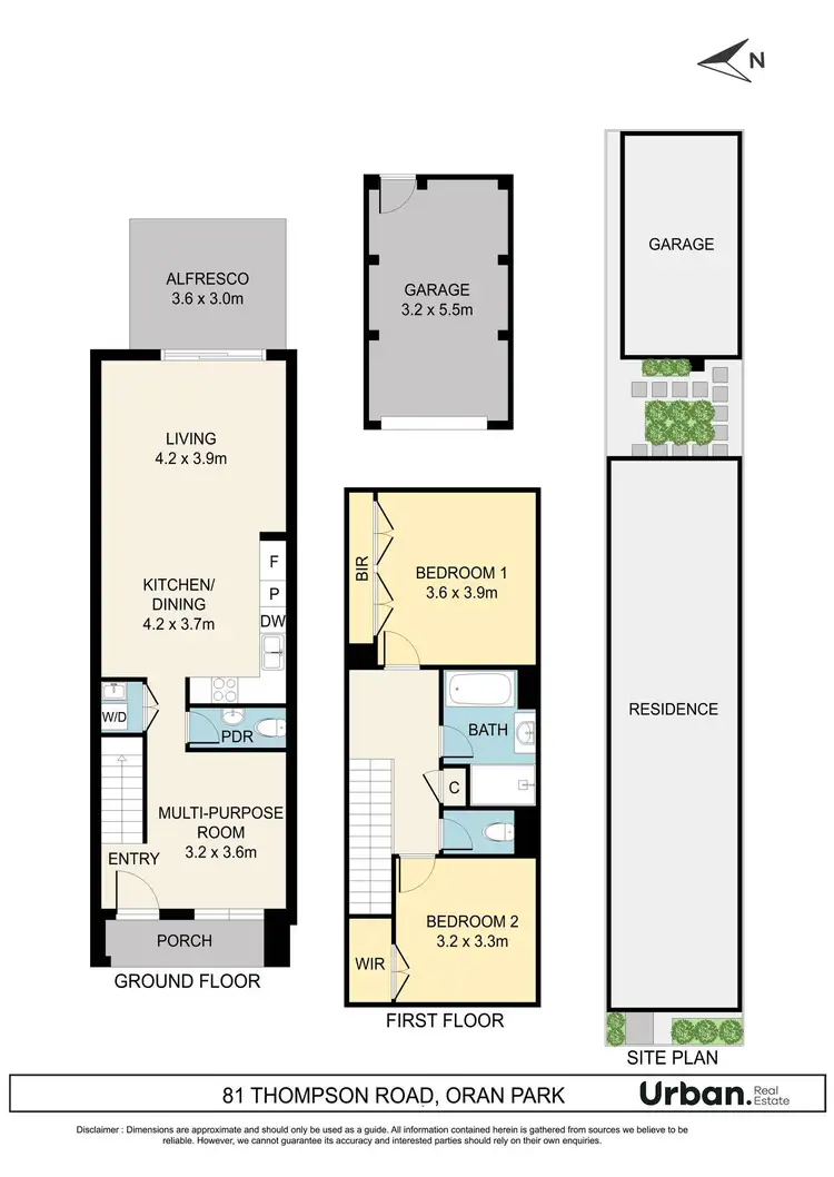 Floorplan of Homely townhouse listing, 81 Thompson Road, Oran Park NSW 2570