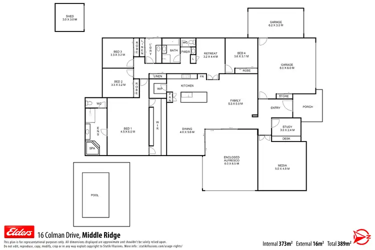 Floorplan of Homely house listing, 16 Colman Drive, Middle Ridge QLD 4350