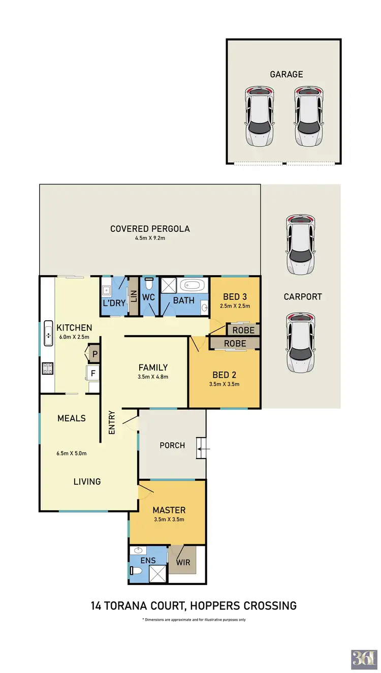Floorplan of Homely house listing, 14 Torana Court, Hoppers Crossing VIC 3029
