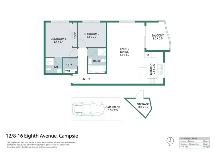 Floorplan of Homely apartment listing, 12/8-16 Eighth Avenue, Campsie NSW 2194