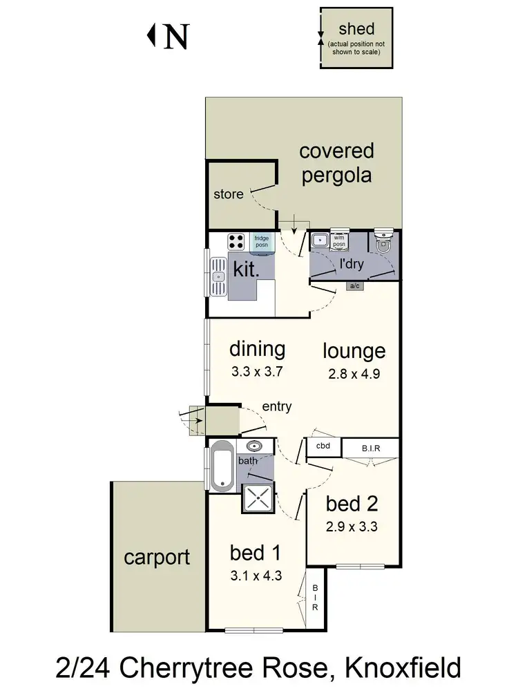 Floorplan of Homely townhouse listing, 2/24 Cherrytree Rise, Knoxfield VIC 3180
