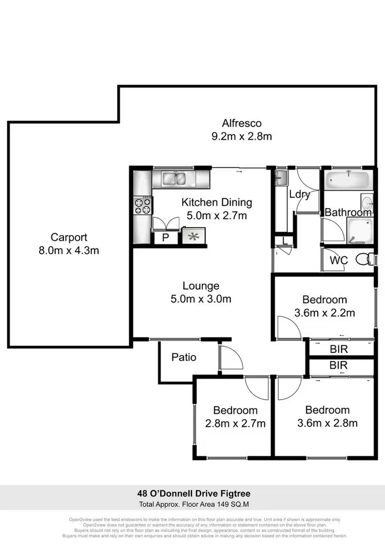 Floorplan of Homely house listing, 48 O'Donnell Drive, Figtree NSW 2525