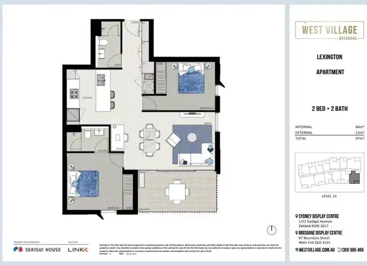 Floorplan of Homely apartment listing, 21414/19 Wilson Street, West End QLD 4101