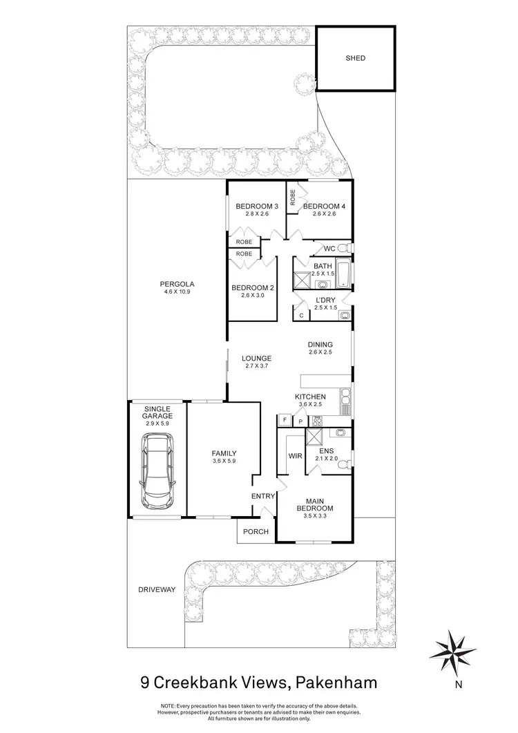 Floorplan of Homely house listing, 9 Creekbank View, Pakenham VIC 3810