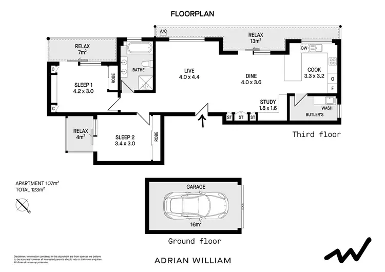 Floorplan of Homely apartment listing, 9/32-34 Ann Street, Wolli Creek NSW 2205