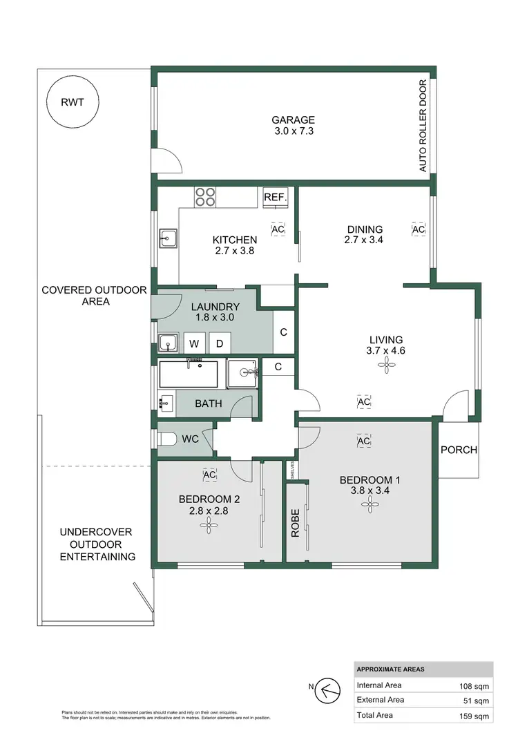 Floorplan of Homely unit listing, 1/31 Clifton Street, Camden Park SA 5038