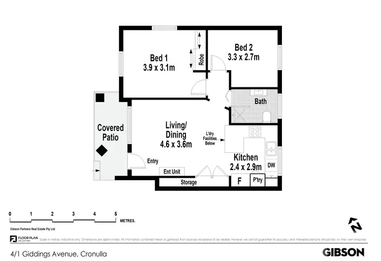 Floorplan of Homely unit listing, 4/1 Giddings Avenue, Cronulla NSW 2230