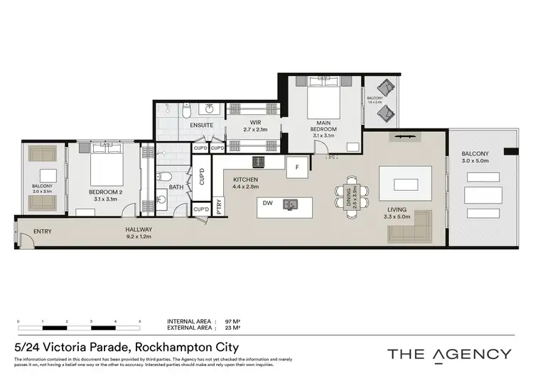 Floorplan of Homely unit listing, 5/24 Victoria Parade, Rockhampton City QLD 4700