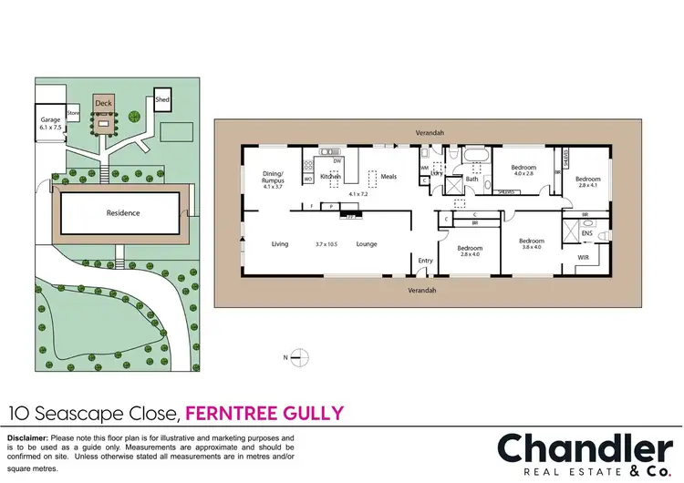 Floorplan of Homely house listing, 10 Seascape Close, Ferntree Gully VIC 3156
