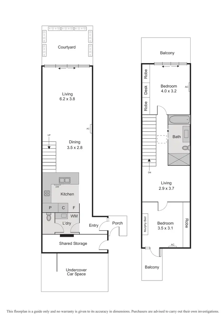 Floorplan of Homely townhouse listing, 1/157-159 Bay Street, Port Melbourne VIC 3207
