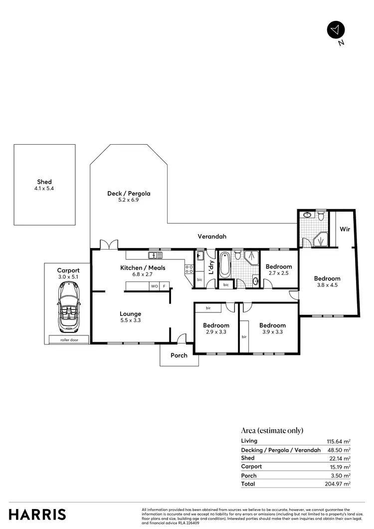 Floorplan of Homely house listing, 68 Koonga Avenue, Rostrevor SA 5073