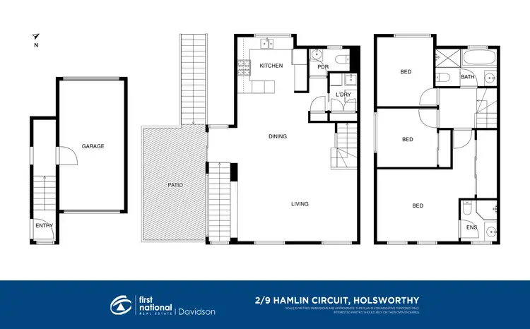 Floorplan of Homely townhouse listing, 2/9 Hamlin Circuit, Holsworthy NSW 2173