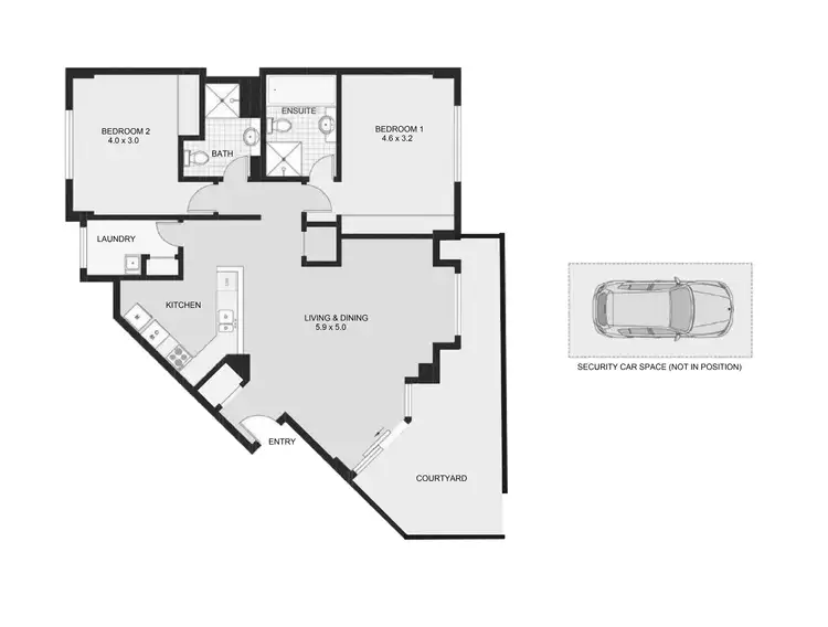 Floorplan of Homely apartment listing, 2/1 Rosebery Place, Balmain NSW 2041