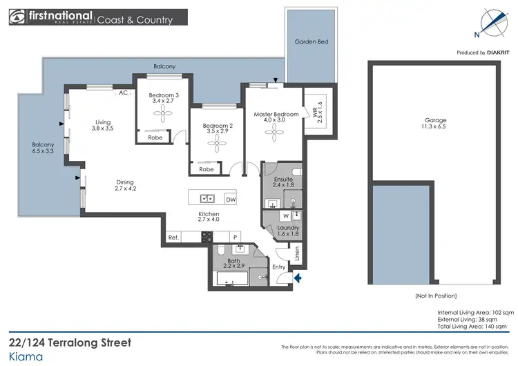 Floorplan of Homely unit listing, 22/124 Terralong Street, Kiama NSW 2533