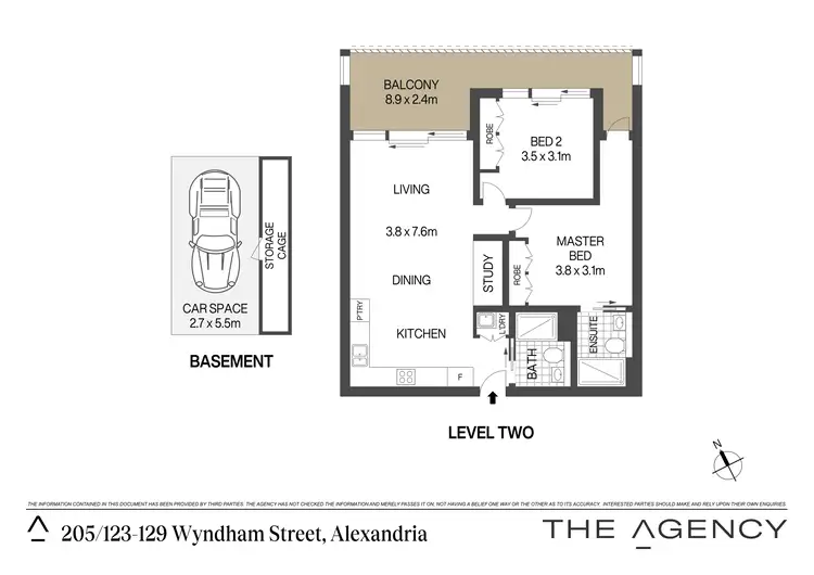 Floorplan of Homely apartment listing, 205/123-129 Wyndham Street, Alexandria NSW 2015