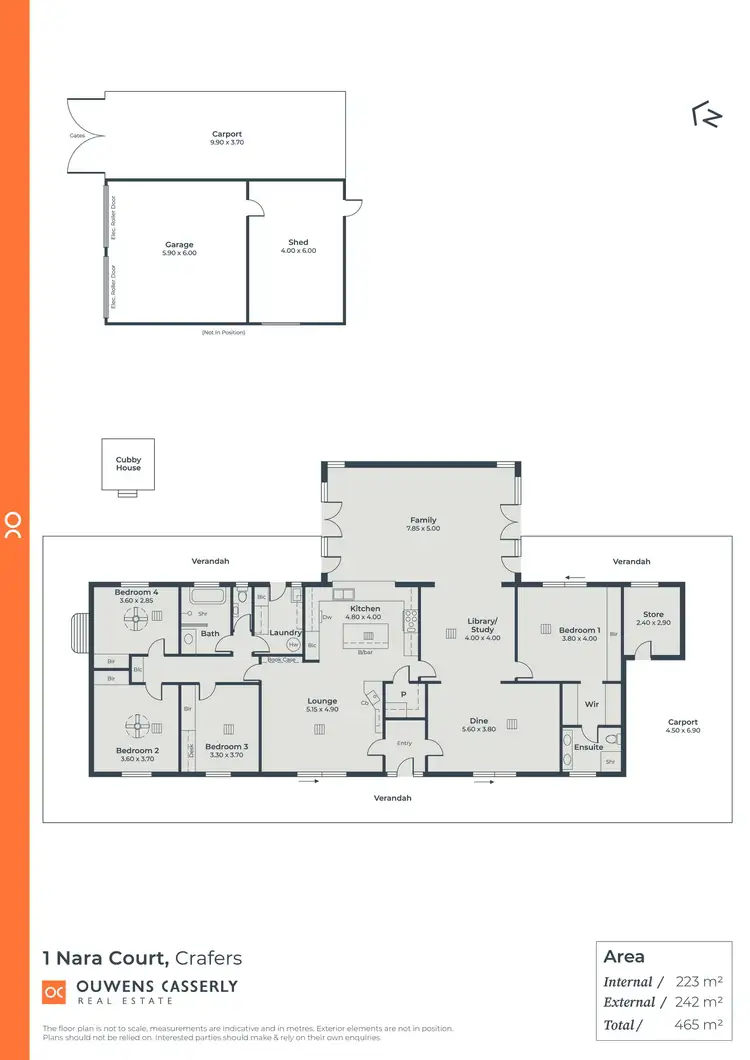 Floorplan of Homely house listing, 1 Nara Court, Crafers SA 5152