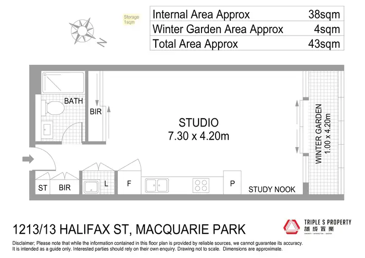 Floorplan of Homely apartment listing, 1213/13 Halifax Street, Macquarie Park NSW 2113