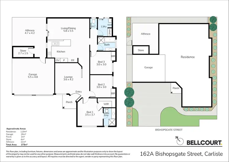 Floorplan of Homely villa listing, 162a Bishopsgate Street, Carlisle WA 6101