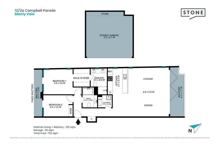 Floorplan of Homely unit listing, 12/2a Campbell Parade, Manly Vale NSW 2093