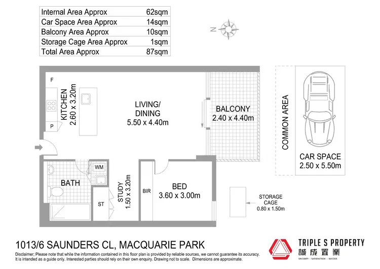 Floorplan of Homely apartment listing, 1013/6 Saunders Close, Macquarie Park NSW 2113