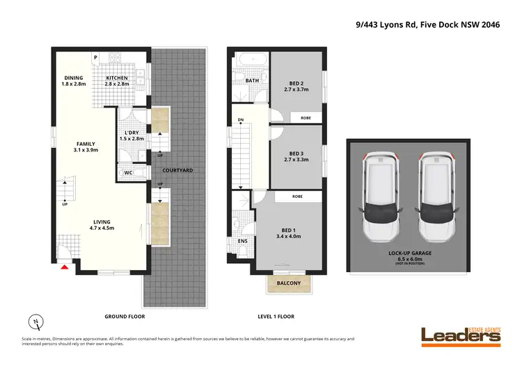 Floorplan of Homely townhouse listing, 9/443-447 Lyons Road, Five Dock NSW 2046