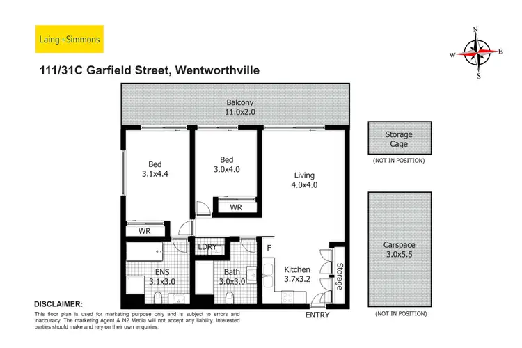 Floorplan of Homely unit listing, 111/31C Garfield Street, Wentworthville NSW 2145