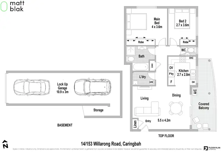 Floorplan of Homely apartment listing, 14/153 Willarong Road, Caringbah NSW 2229