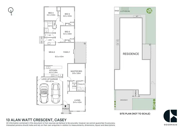Floorplan of Homely house listing, 13 Alan Watt Crescent, Casey ACT 2913