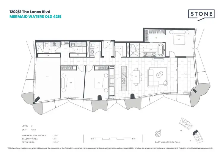 Floorplan of Homely apartment listing, 1202/2 The Lanes Boulevard, Mermaid Waters QLD 4218