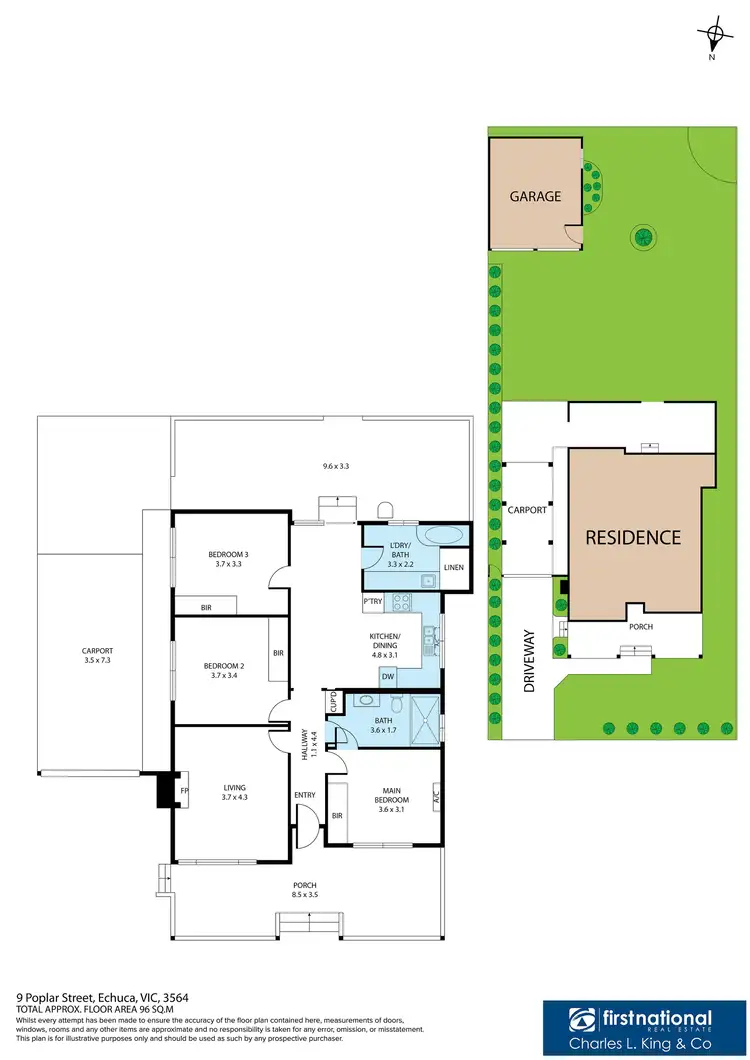 Floorplan of Homely house listing, 9 Poplar Street, Echuca VIC 3564