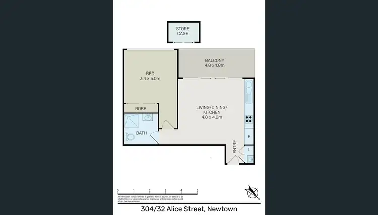 Floorplan of Homely apartment listing, 304/32 Alice Street, Newtown NSW 2042
