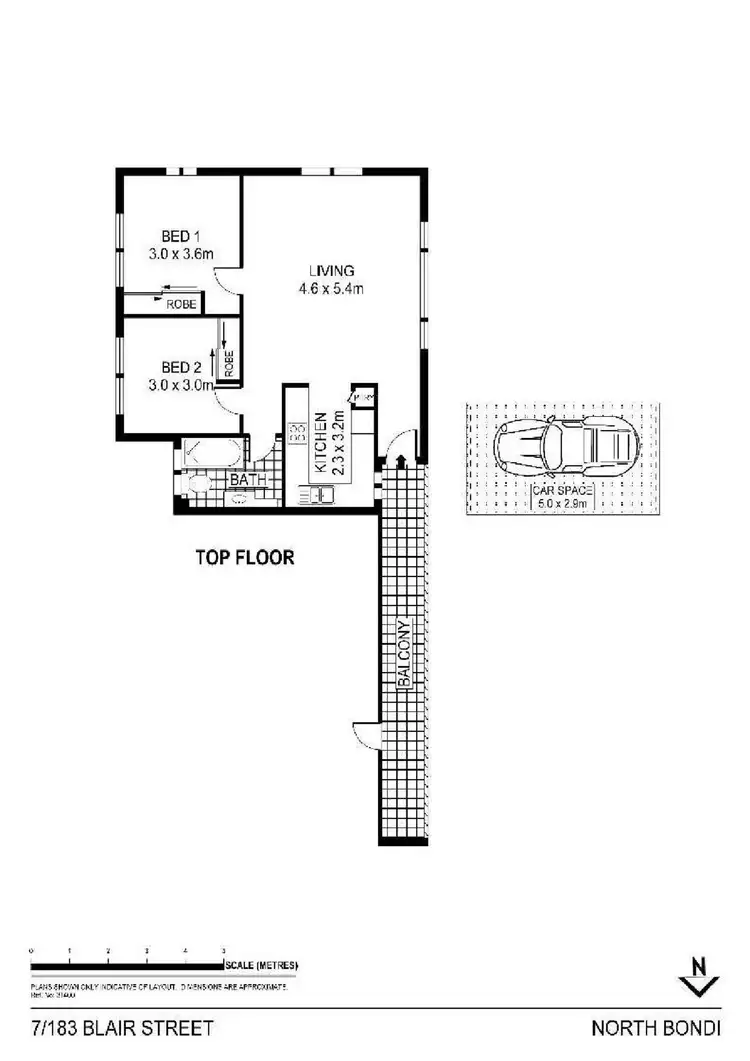 Floorplan of Homely apartment listing, 7/183 Blair Street, North Bondi NSW 2026