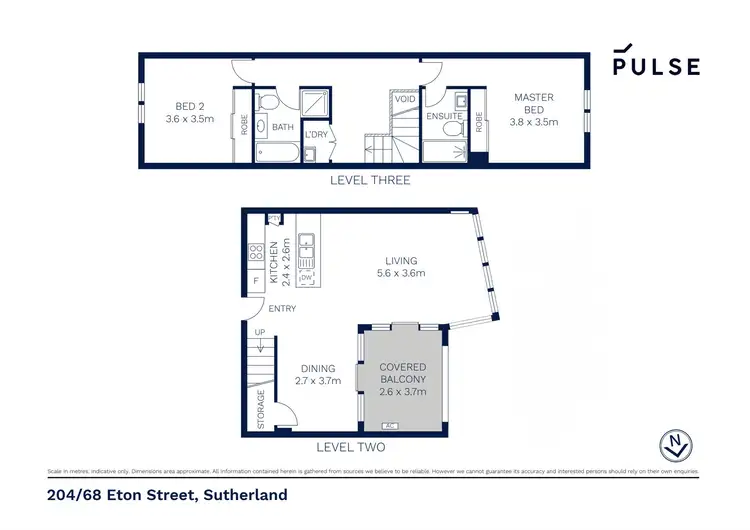 Floorplan of Homely unit listing, 204/68 Eton Street, Sutherland NSW 2232