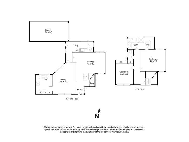Floorplan of Homely townhouse listing, 1/124-126 Tyler Street, Preston VIC 3072