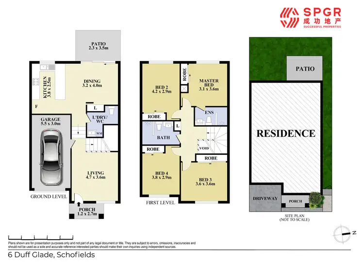 Floorplan of Homely townhouse listing, 6 Duff Glade, Schofields NSW 2762