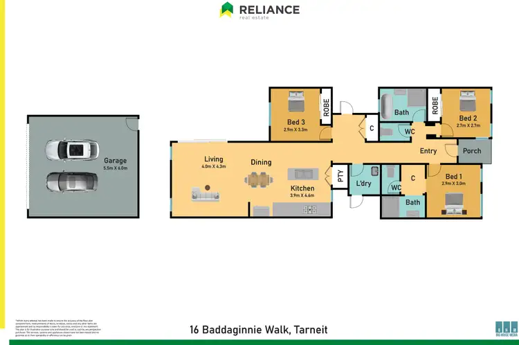 Floorplan of Homely house listing, 16 Baddaginnie Walk, Tarneit VIC 3029