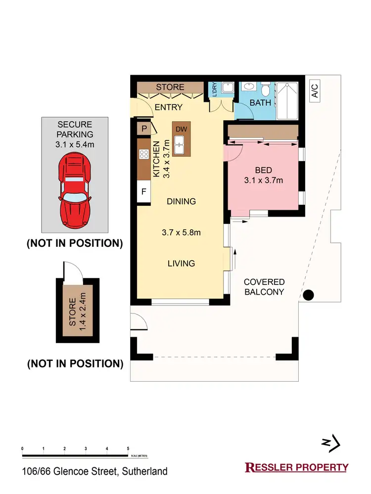 Floorplan of Homely apartment listing, 106/66 Glencoe Street, Sutherland NSW 2232
