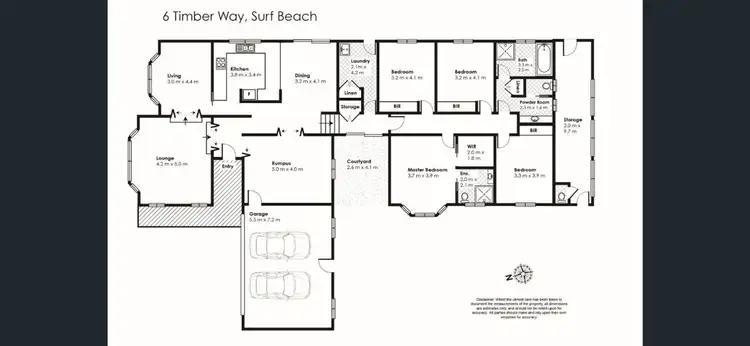 Floorplan of Homely house listing, 6 Timber Way, Surf Beach NSW 2536